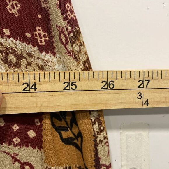 Woolrich Vintage Midi Maxi‎ Floral Rayon Full Front Button Down Elastic Waist - Picture 5 of 8